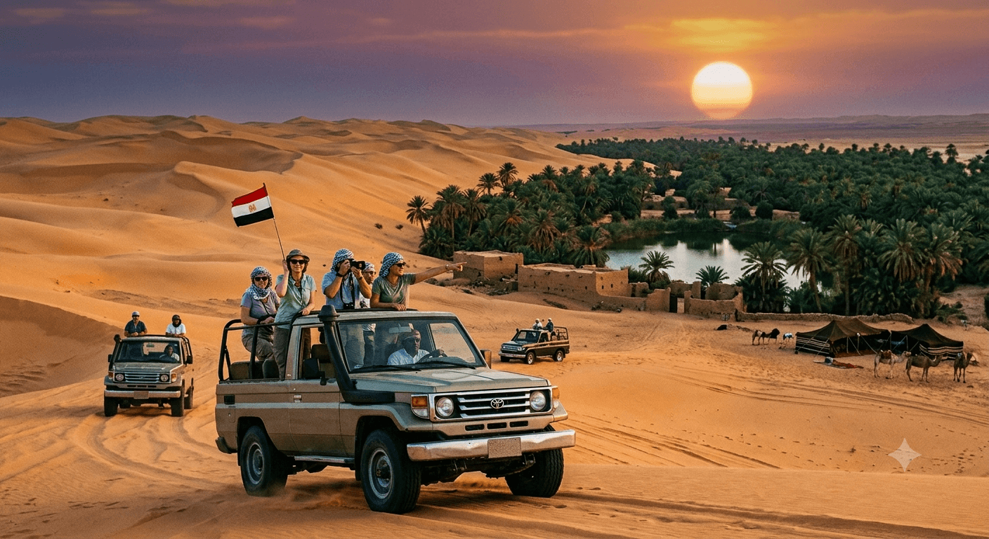 Beyond the temples — into the desert.